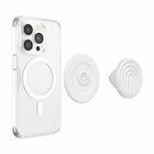PopSockets PopGrip for MagSafe with Magnetic Adapter Ring - Curves Coconut Creme-Functions as a convenient stand so you can watch videos on the fly