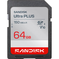 Sandisk 64GB Ultra PLUS SDHC UHS-I Card-With exceptional video recording performance, capture the memories that matter in Full HD