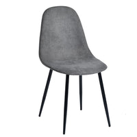 Homy Casa Upholstered Guest & Reception Chairs - Grey Fabric - 4 Pack-Breathable brushed fabric: Keeps you cool and comfortable during long sitting sessions.