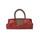 Karla Hanson Millie Women's Rose Print Foldable Shopping Bag - Wine-1 inner zipper pocket