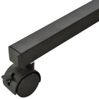 HOMCOM 31" Mobile Standing Desk - Black-Made of metal frame and particle board 