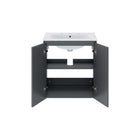 Modway Bryn 24" Wall-Mount Bathroom Vanity - Grey/White-8" Centerset Faucet Holes