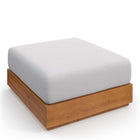 Modway Tahoe Outdoor Patio Acacia Wood Ottoman - Natural/Light Grey-Non-Marking Foot Glides
