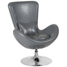 Flash Furniture Egg Series Grey Leather Side Reception Chair-Contemporary Style