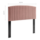 Modway Rebecca Performance Velvet Full/Queen Headboard - Dusty Rose-Performance Velvet Polyester Upholstery