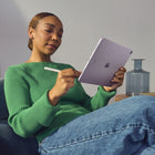 Apple iPad Air 13" - Liquid Retina Display - Wi-Fi - M2 Chip - 128 GB - Space Grey-iPad Air features a landscape 12MP Ultra Wide front camera that supports Center Stage for videoconferencing or epic Portrait mode selfies. The 12MP Wide back camera with True Tone flash is perfect for capturing photos and 4K videos. and get great sound with dual studio-quality mics and landscape stereo speakers