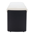 Zuo Mur Bench - White-Dimensions: 15.7" L x 55.1" W x 18.1" H