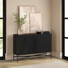 Hudson&Canal Brighton 48"W Buffet Table - Black Grain-Features easy assembly