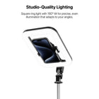 MyBat Pro Spotlight Tripod with 9" Ring Light  - Stainless Steel Stand - Silver-Wireless Remote Control - Snap photos or record videos from a distance hassle-free.