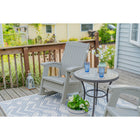 Suncast Rocking Chair with Storage - Dove Grey-Comfortable and ergonomically friendly.