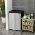 HOMCOM Compact Upright Mini Freezer - 3 cu. ft. - Silver--9.4℉-5.9℉ (-14.5°C to -23°C) temperature is 3-level adjustable