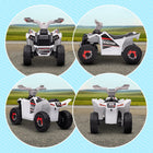 Aosom 6V Kids Electric Ride-On ATV - White-Wear-resistant wheels can handle multiple types of ground 