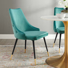 Modway Adorn Tufted Performance Velvet Dining Side Chair - Teal-Durable Stain-Resistant Fabric