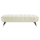 Modway Adept 60" Performance Velvet Bench - Ivory-Some Assembly Required