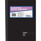 Blueline Columnar Books, A82-01, Record Book-Rigid black cover with recycled content and 112 numbered pages white paper ruled in green and brown ink