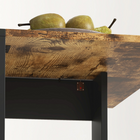 HOMCOM Drop Leaf Folding Dining Table for 2-4 - Rustic Brown and Black-Compact design allows easy storage and achieve space saving when not in use