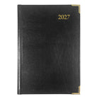 Brownline 2027 Executive Appointment Book Weekly Planner with Sewn Binding - 8-3/16" x 5-5/8" - Assorted Colours - Trilingual-Appointment schedule from 7:00 a.m.
to 8:00 p.m. in 1/2 hour intervals