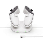 Meta Quest Compact Charging Dock for Meta Quest 3 and 3S - White-Wirelessly Charge Touch Plus Controllers