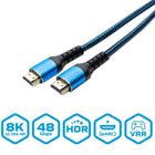 BlueDiamond Premium HDMI 8K Ultra HD Cable - 6' - Blue - 2 Pack-Full 48 Gbps bandwidth and Dynamic HDR allow for HDMI 2.1 exclusive features such as 8K at 60 fps and 4K at 120 fps