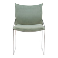 Zuo Pola Dining Chair - Green - Set of 2-Cozy polyester linen fabric