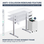 MotionGrey Ergo2 Electric Height Adjustable 47" W Sit-to-Stand Desk with Memory Settings - White-5
