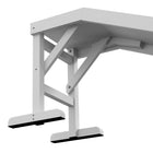 PawHut 59" L Pet Ramp with Non-slip Carpet - White-Material: Pine Wood, Polyester 
