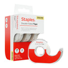 Staples Double-Sided Tape with Dispenser - 1/2" W x 13.8 yds L - 3 Pack-Double-sided tape for versatile adhesion