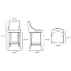 Manhattan Comfort Shubert 22.64" Modern Leatherette Upholstered Barstool - Tan - 2 Pack-Upholstered in Beautiful Leatherette with High Density Foam Filled Padding