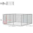 PawHut Dog Exercise Pen Enclosure - 172.2 sq. ft.- Silver-Suitable for small and medium dogs 