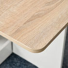 HOMCOM Drop-Leaf Folding Dining Table with Storage Shelf for 4-6 - Oak-Particle board structure is durable
