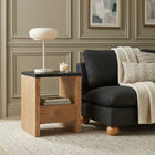 Zuo Natt Side Table - Black-Dimensions: 15.0" L x 16.5" W x 19.9" H