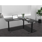Uplite L-Shaped Dual Motor Height-Adjustable Corner Standing Desk - 63" x 55" - Black-Frame Dimensions (Standing): 63"+55"(L) x 23.6"(W) x 46.5"(H)
