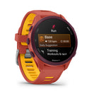 Garmin Forerunner 170 Music Smartwatch - Red Pink with Red Pink/Mango Band-Advanced Training Features help you determine if you’re primed to run with training readiness, let you know if you’re training productively with training status, and provide insight into the primary benefit of your workouts with training effect