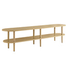 Modway Torus Oval Wood TV Stand - Light Oak-Oval TV Table