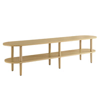 Modway Torus Oval Wood TV Stand - Light Oak-Oval TV Table