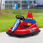 Aosom Kids 6V Battery Powered 360° Rotation Bumper Car with Music, Horn and Lights - Red-Spins 360° for a ride that brings smiles 