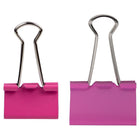 JAM Paper Colourful Binder Clips Assortment - Medium & Large - Pink - 27 Pack-Quantity: 25 Clips per Pack (15 Medium Clips & 12 Large Clips) | Durable and Reusable