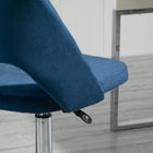 Vinsetto Armless Swivel Computer Desk Chair - Blue-Adjustable seat height to fit your desk and sitting style