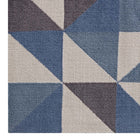 Modway Kahula Geometric Triangle Mosaic Area Rug - 5 ft W x 8 ft L - Blue White/Grey-100% Polyester Microfiber
