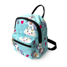 Nicci Kids Backpack with Unicorn Print - Light Blue-Web top handle