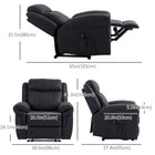 HOMCOM Manual Recliner with Vibration Massage and Side Pockets - Black-Microfiber material is soft, breathable, and resistant to everyday wear and tear