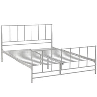 Modway Estate Queen Bed - Grey-Nostalgic Cottage Platform Bed
