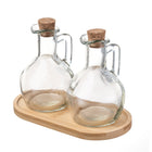 Splash 2 Piece Glass Oil & Vinegar Set with Tray-4