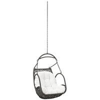 Modway Arbor Outdoor Patio Swing Chair Without Stand - White-78.5" Adjustable Steel Hanging Chain