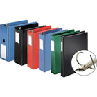 Cardinal ExpressLoad Reference Binder with Label Holder, 1-1/2", Black-Ring design removes the hassle of maneuvering sheets over the curve, while protecting them from damage during loading/unloading