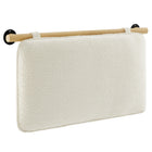 Modway Anela Wall-Mounted Chenille Upholstered Twin Headboard - Cream Natural-Twin Size Floating Headboard