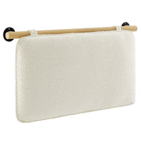 Modway Anela Wall-Mounted Chenille Upholstered Twin Headboard - Cream Natural-Twin Size Floating Headboard