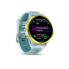 Garmin Forerunner 570 Smartwatch - 47mm - Amp Yellow Aluminum with Translucent Whitestone/Turquoise Band-BUILT-IN SPEAKER AND MICROPHONE - Make and take phone calls from your watch when it’s paired to your smartphone. Plus, control watch functions with voice commands — or use your smartphone’s voice assistant to respond to text messages and more.