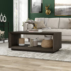 Hudson&Canal Evie 48"W Rectangular Coffee Table - Alder Brown-Clean with a soft, dry cloth and no harsh chemicals or abrasive cleaning materials