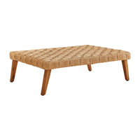 Modway Thames Outdoor Patio Wicker Outdoor Patio Rattan Coffee Table - Natural-Textured Basket Woven Rattan Tabletop
